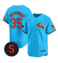 Men Baltimore Orioles 35 Adley Rutschman Blue With Patch Vapor Premier Limited Stitched Baseball Jersey Men Baltimore Orioles 35 Adley Rutschman Blue With Patch Vapor Premier Limited Stitched Baseball Jersey