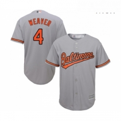 Mens Baltimore Orioles 4 Earl Weaver Replica Grey Road Cool Base Baseball Jersey 