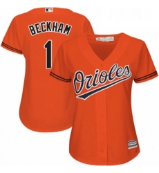 Womens Majestic Baltimore Orioles 1 Tim Beckham Authentic Orange Alternate Cool Base MLB Jersey Womens Majestic Baltimore Orioles 1 Tim Beckham Authentic Orange Alternate Cool Base MLB Jersey
