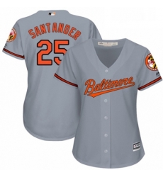Womens Majestic Baltimore Orioles 25 Anthony Santander Replica Grey Road Cool Base MLB Jersey Womens Majestic Baltimore Orioles 25 Anthony Santander Replica Grey Road Cool Base MLB Jersey