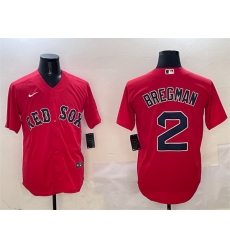 Men Boston Red Sox 2 Alex Bregman Red Cool Base Stitched Baseball Jersey