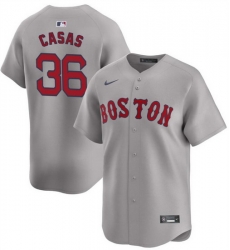 Men Boston Red Sox 36 Triston Casas Grey 2024 Away Limited Stitched Baseball Jersey Men Boston Red Sox 36 Triston Casas Grey 2024 Away Limited Stitched Baseball Jersey