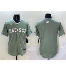 Men Boston Red Sox Blank Green 2025 City Connect Limited Stitched Baseball Jersey