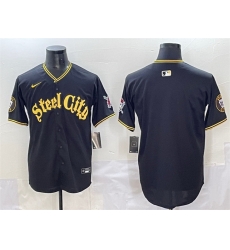 Men Pittsburgh Pirates Blank Black 412 Patch Vapor Premier Limited Stitched Baseball Jersey