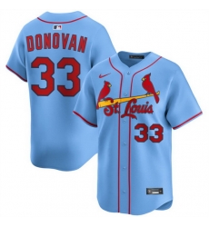 Men St  Louis Cardinals 33 Brendan Donovan Blue Alternate Limited Stitched Baseball Jersey