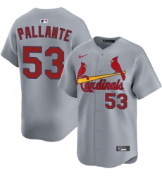 Men St  Louis Cardinals 53 Andre Pallante Grey 2024 Away Limited Stitched Baseball Jersey