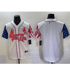 Men St Louis Cardinals Blank White Independence Day Vapor Premier Limited Stitched Baseball Jersey