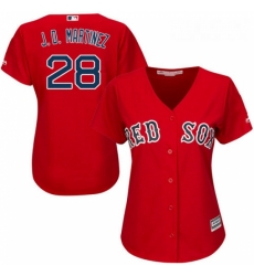 Womens Majestic Boston Red Sox 28 J D Martinez Authentic Red Alternate Home MLB Jersey Womens Majestic Boston Red Sox 28 J D Martinez Authentic Red Alternate Home MLB Jersey