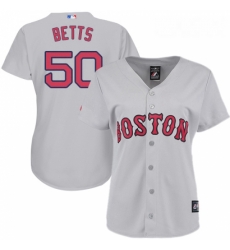 Womens Majestic Boston Red Sox 50 Mookie Betts Authentic Grey Road MLB Jersey Womens Majestic Boston Red Sox 50 Mookie Betts Authentic Grey Road MLB Jersey