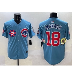 Men Chicago Cubs 18 Sh u014Dta Imanaga Blue 2025 Tokyo Series 2nd Alternate Limited Stitched Baseball Jersey