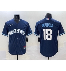 Men Chicago Cubs 18 Sh u014Dta Imanaga Navy City Connect Stitched Baseball Jersey