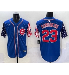 Men Chicago Cubs 23 Ryne Sandberg Royal 2025 Independence Day Vapor Premier Limited Stitched Baseball Jersey