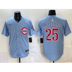 Men Chicago Cubs  25 Moises Ballesteros Blue 2026 2nd Alternate Limited Stitched Baseball Jersey