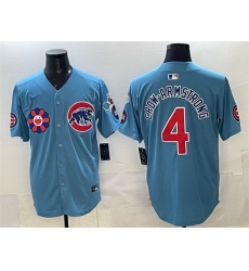 Men Chicago Cubs 4 Pete Crow Armstrong Blue 2025 Tokyo Series 2nd Alternate Limited Stitched Baseball Jersey