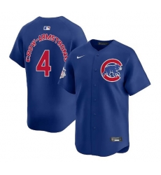 Men Chicago Cubs 4 Pete Crow Armstrong Royal Limited Stitched Baseball Jersey