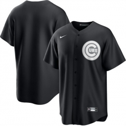 Men Chicago Cubs Blank Black Lights Out Limited Stitched Baseball Jersey