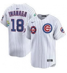 Men Chicago Cubs Shota Imanaga #18 White 2025 Tokyo Series Limited Stitched Baseball Jersey Men Chicago Cubs Shota Imanaga #18 White 2025 Tokyo Series Limited Stitched Baseball Jersey