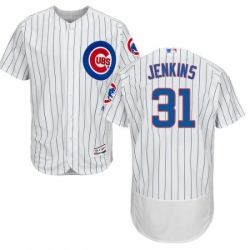 Mens Majestic Chicago Cubs 31 Fergie Jenkins White Home Flex Base Authentic Collection MLB Jersey