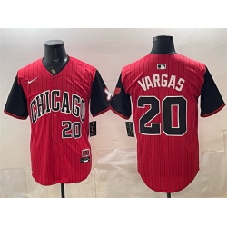 Men Chicago White Sox  20 Miguel Vargas Red Black 2025 City Connect Limited Stitched Baseball Jersey 400