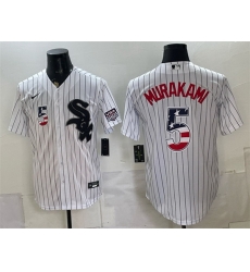 Men Chicago White Sox  5 Munetaka Murakami White 2026 USA 250 Fourth of July Stitched