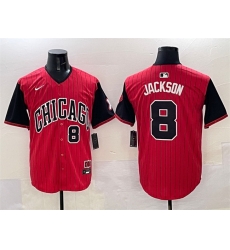 Men Chicago White Sox 8 Bo Jackson Red Black 2025 City Connect Limited Stitched Baseball Jersey