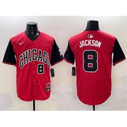 Men Chicago White Sox 8 Bo Jackson Red Black 2025 City Connect Limited Stitched Baseball Jersey
