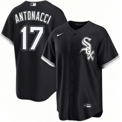Men Chicago White Sox Sam Antonacci #17 Nike Black Away Limited Jersey