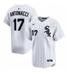 Men Chicago White Sox Sam Antonacci #17 Nike Whie Strips Home Limited Jersey