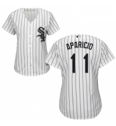 Womens Majestic Chicago White Sox 11 Luis Aparicio Authentic White Home Cool Base MLB Jersey