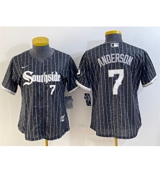 Youth Chicago White Sox 7 Tim Anderson Black City Connect Stitched Jersey