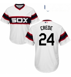 Youth Majestic Chicago White Sox 24 Joe Crede Replica White 2013 Alternate Home Cool Base MLB Jersey Youth Majestic Chicago White Sox 24 Joe Crede Replica White 2013 Alternate Home Cool Base MLB Jersey
