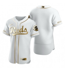 Cincinnati Reds Blank White Nike Mens Authentic Golden Edition MLB Jersey Cincinnati Reds Blank White Nike Mens Authentic Golden Edition MLB Jersey