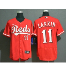 Men Cincinnati Reds 11 Barry Larkin Red Stitched MLB Flex Base Nike Jersey Men Cincinnati Reds 11 Barry Larkin Red Stitched MLB Flex Base Nike Jersey