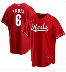 Men Cincinnati Reds 6 Jonathan India Red Cool Base Stitched Baseball Jersey Men Cincinnati Reds 6 Jonathan India Red Cool Base Stitched Baseball Jersey