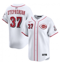 Men Cincinnati Reds Nike White Home Limited Custom Jersey Stephenson Tyler 37 Men Cincinnati Reds Nike White Home Limited Custom Jersey Stephenson Tyler 37