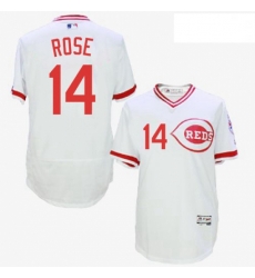 Mens Majestic Cincinnati Reds 14 Pete Rose White Flexbase Authentic Collection Cooperstown MLB Jersey Mens Majestic Cincinnati Reds 14 Pete Rose White Flexbase Authentic Collection Cooperstown MLB Jersey