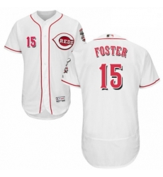 Mens Majestic Cincinnati Reds 15 George Foster White Home Flex Base Authentic Collection MLB Jersey Mens Majestic Cincinnati Reds 15 George Foster White Home Flex Base Authentic Collection MLB Jersey