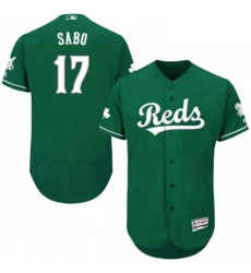 Mens Majestic Cincinnati Reds 17 Chris Sabo Green Celtic Flexbase Authentic Collection MLB Jersey Mens Majestic Cincinnati Reds 17 Chris Sabo Green Celtic Flexbase Authentic Collection MLB Jersey
