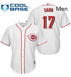 Mens Majestic Cincinnati Reds 17 Chris Sabo Replica White Home Cool Base MLB Jersey Mens Majestic Cincinnati Reds 17 Chris Sabo Replica White Home Cool Base MLB Jersey