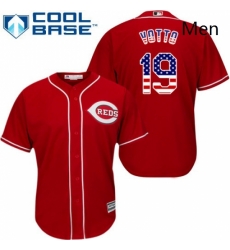 Mens Majestic Cincinnati Reds 19 Joey Votto Replica Red USA Flag Fashion Cool Base MLB Jersey Mens Majestic Cincinnati Reds 19 Joey Votto Replica Red USA Flag Fashion Cool Base MLB Jersey