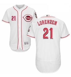 Mens Majestic Cincinnati Reds 21 Michael Lorenzen White Home Flexbase Authentic Collection MLB Jersey Mens Majestic Cincinnati Reds 21 Michael Lorenzen White Home Flexbase Authentic Collection MLB Jersey