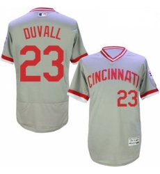 Mens Majestic Cincinnati Reds 23 Adam Duvall Grey Flexbase Authentic Collection Cooperstown MLB Jersey Mens Majestic Cincinnati Reds 23 Adam Duvall Grey Flexbase Authentic Collection Cooperstown MLB Jersey