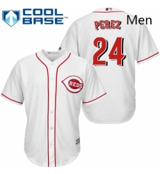 Mens Majestic Cincinnati Reds 24 Tony Perez Replica White Home Cool Base MLB Jersey Mens Majestic Cincinnati Reds 24 Tony Perez Replica White Home Cool Base MLB Jersey