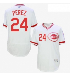 Mens Majestic Cincinnati Reds 24 Tony Perez White Flexbase Authentic Collection Cooperstown MLB Jersey Mens Majestic Cincinnati Reds 24 Tony Perez White Flexbase Authentic Collection Cooperstown MLB Jersey