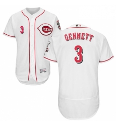 Mens Majestic Cincinnati Reds 3 Scooter Gennett White Home Flex Base Authentic Collection MLB Jersey Mens Majestic Cincinnati Reds 3 Scooter Gennett White Home Flex Base Authentic Collection MLB Jersey