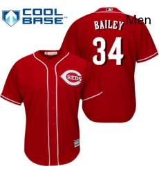 Mens Majestic Cincinnati Reds 34 Homer Bailey Replica Red Alternate Cool Base MLB Jersey Mens Majestic Cincinnati Reds 34 Homer Bailey Replica Red Alternate Cool Base MLB Jersey