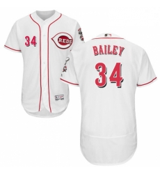 Mens Majestic Cincinnati Reds 34 Homer Bailey White Home Flex Base Authentic Collection MLB Jersey Mens Majestic Cincinnati Reds 34 Homer Bailey White Home Flex Base Authentic Collection MLB Jersey