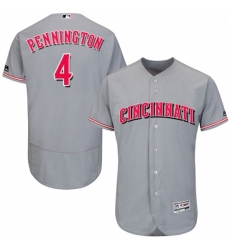 Mens Majestic Cincinnati Reds 4 Cliff Pennington Grey Road Flex Base Authentic Collection MLB Jersey Mens Majestic Cincinnati Reds 4 Cliff Pennington Grey Road Flex Base Authentic Collection MLB Jersey