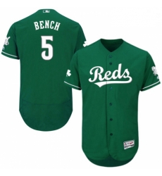 Mens Majestic Cincinnati Reds 5 Johnny Bench Green Celtic Flexbase Authentic Collection MLB Jersey Mens Majestic Cincinnati Reds 5 Johnny Bench Green Celtic Flexbase Authentic Collection MLB Jersey