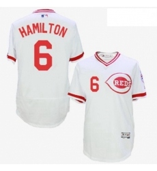 Mens Majestic Cincinnati Reds 6 Billy Hamilton White Flexbase Authentic Collection Cooperstown MLB Jersey Mens Majestic Cincinnati Reds 6 Billy Hamilton White Flexbase Authentic Collection Cooperstown MLB Jersey
